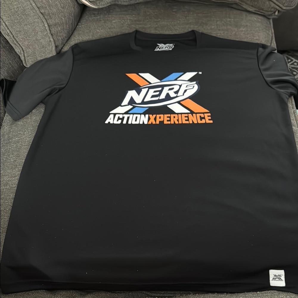 Nerf Black Short Sleeve Tee Action Champions
